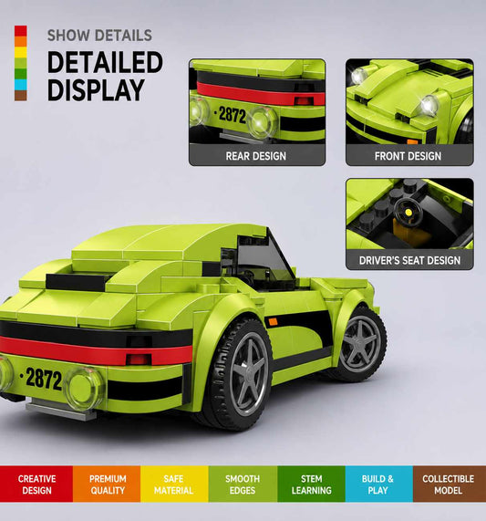 LUBON Premium Sports Car Building Block Set – 150+ Pieces DIY STEM Model for Ages 8+