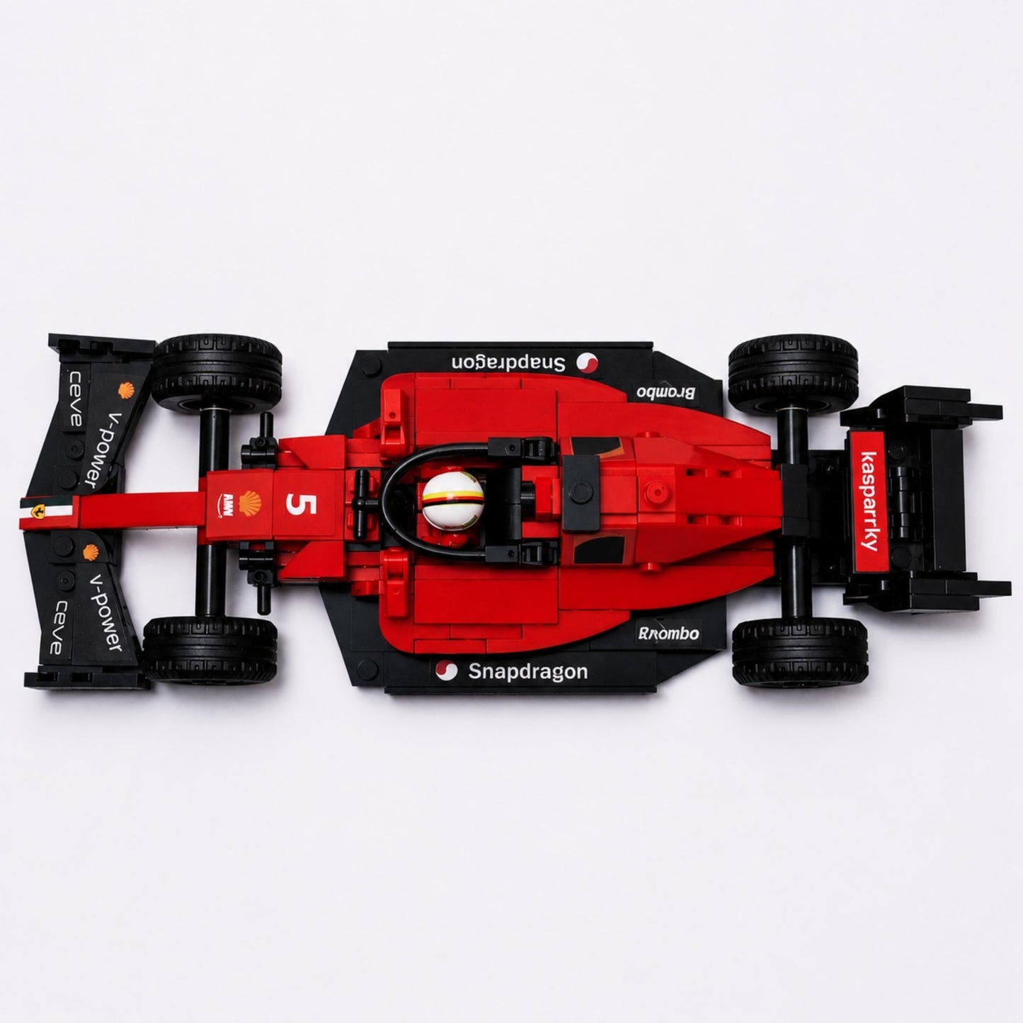 LUBON red F1 racing car building block set