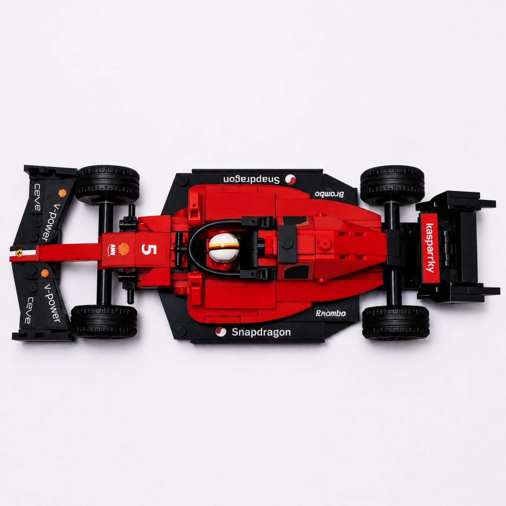 LUBON red F1 racing car building block set